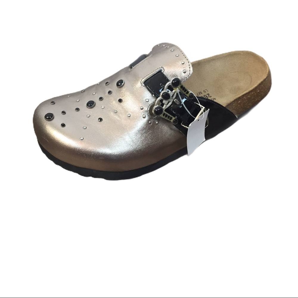 Birkenstock’s Betula NWT silver/black mules